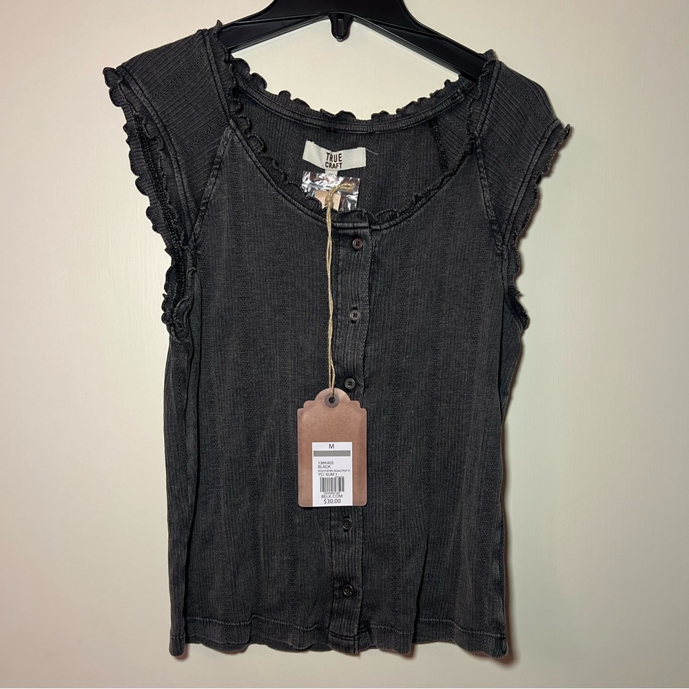 Black Button Up Top